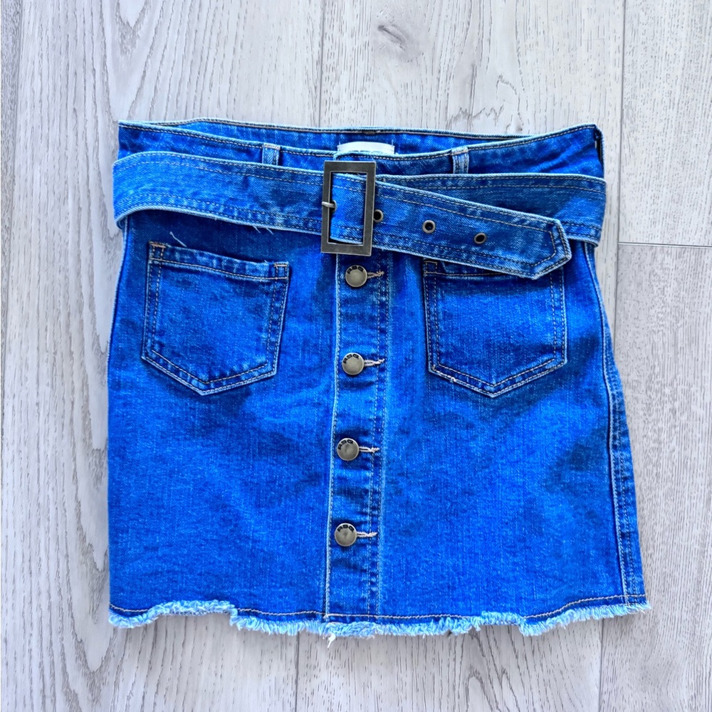 RSQ Blue Denim Skirt with Belt